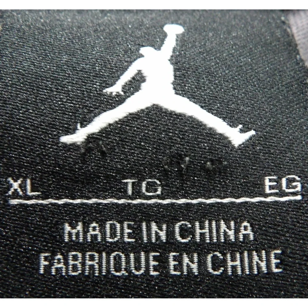 Y2K Jordan Jumpman Shirt Men XL Gray Black Red Side Wrap Graphic Distressed Tee